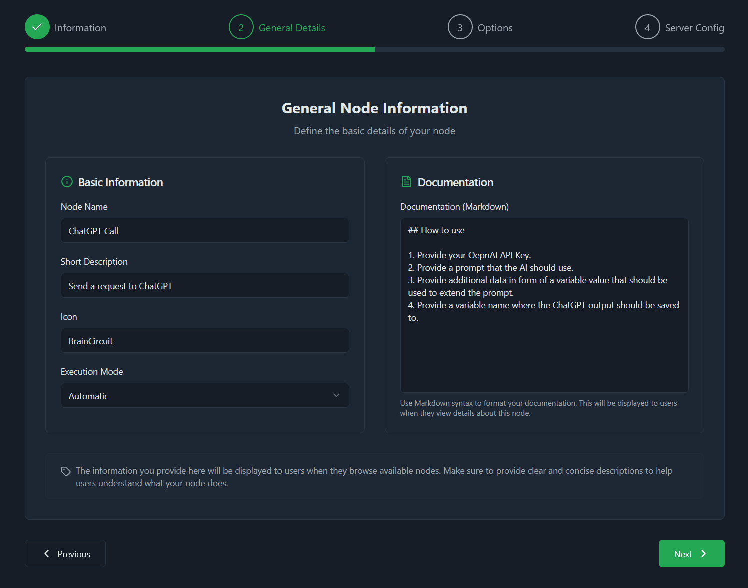 Step 2 – General Information