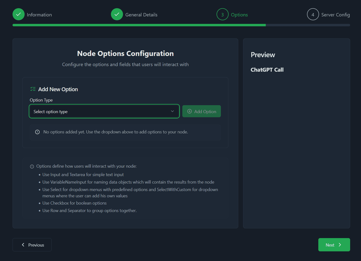 Step 3 – Editor Options